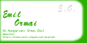 emil ormai business card